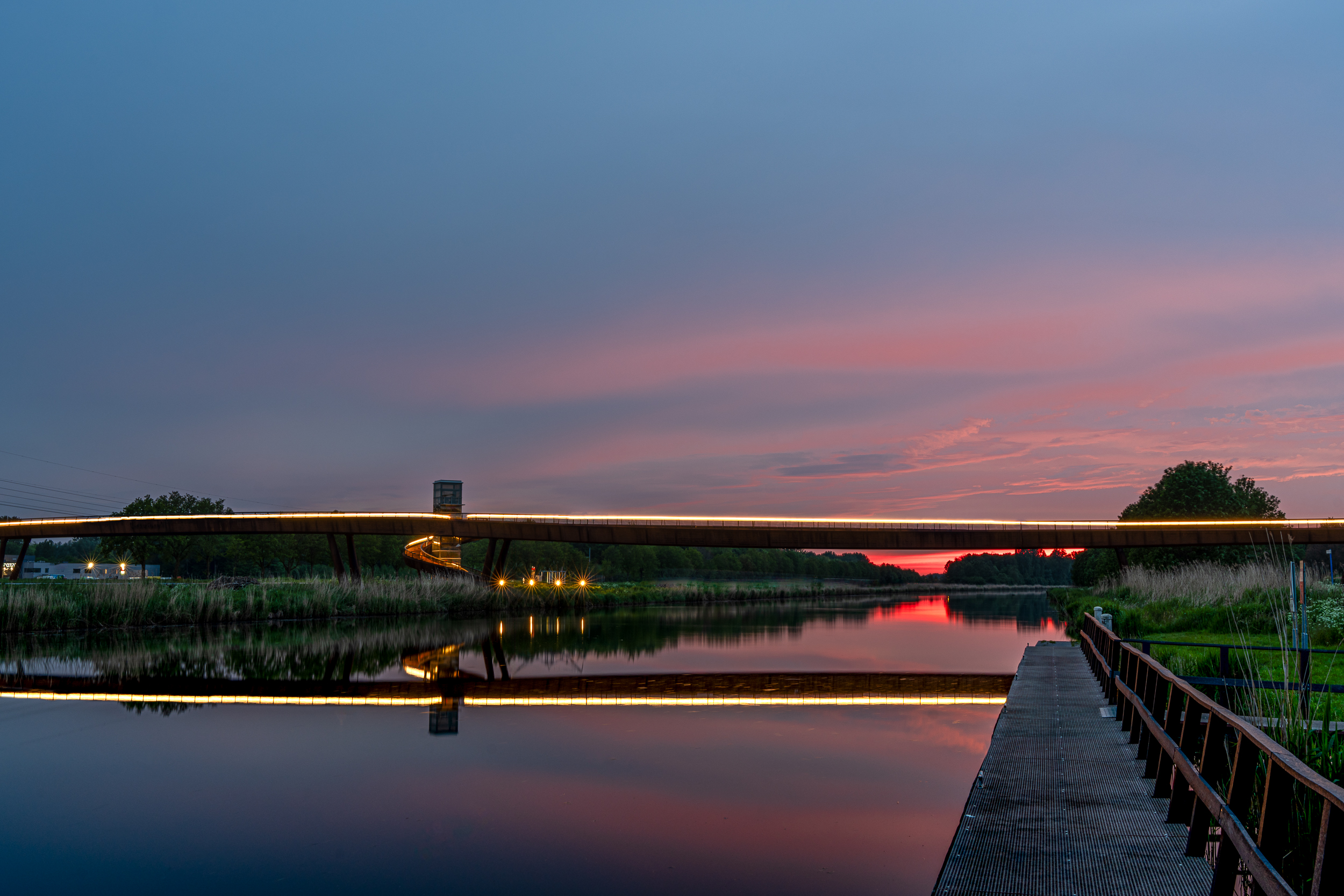 Brugverlichting Circle Bridge Almere